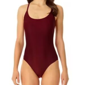 Shade & Shore Women's One Piece Swimsuit - Burgundy